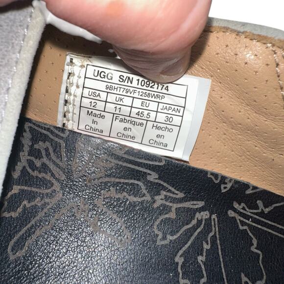 UGG Men’s Cali Penny Perf Slip-On Suede Sneakers Gray Size 12 - Picture 6 of 12